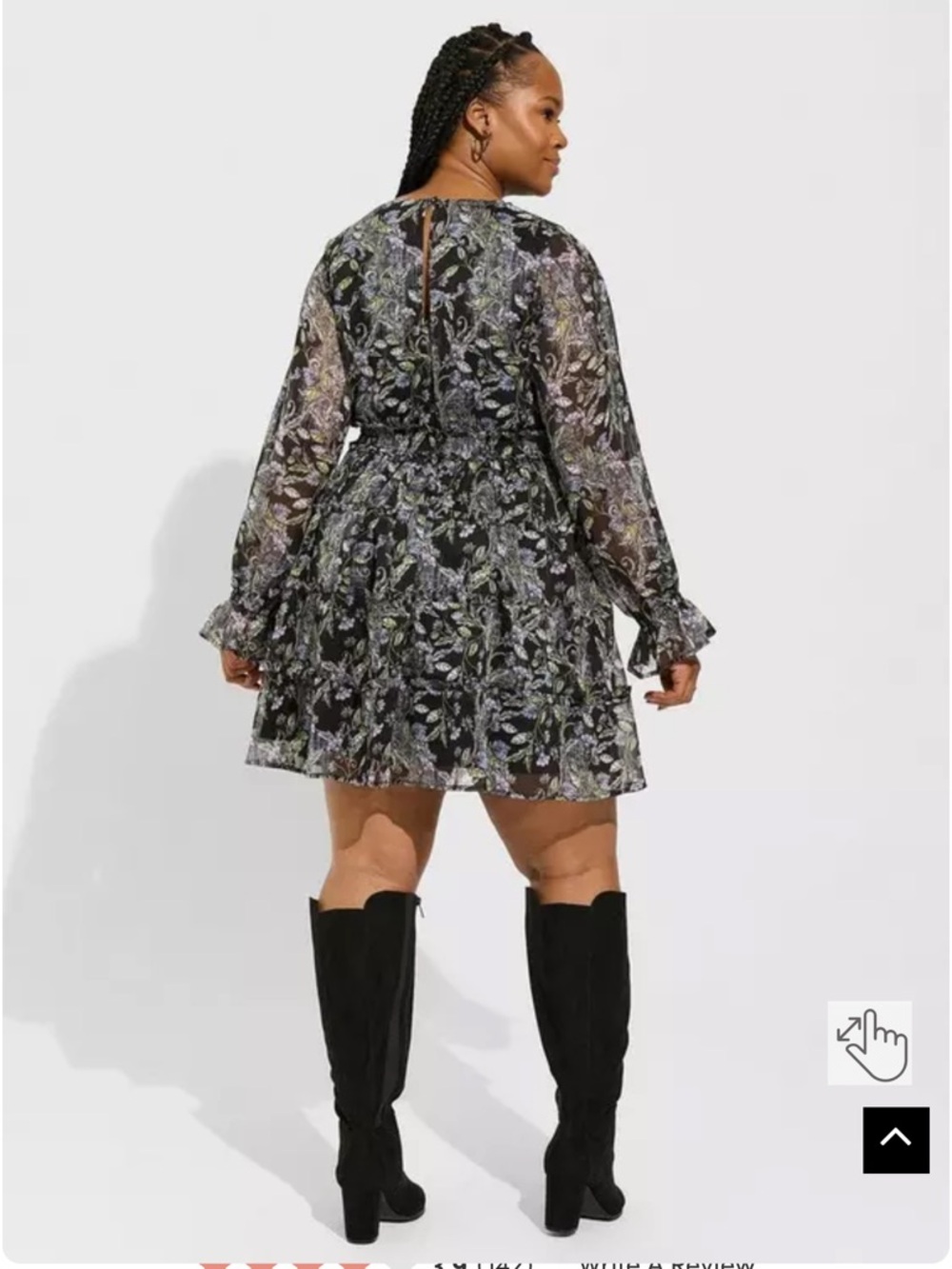 Torrid Mini Lurex Chiffon Tiered Dress - Picture 4 of 10